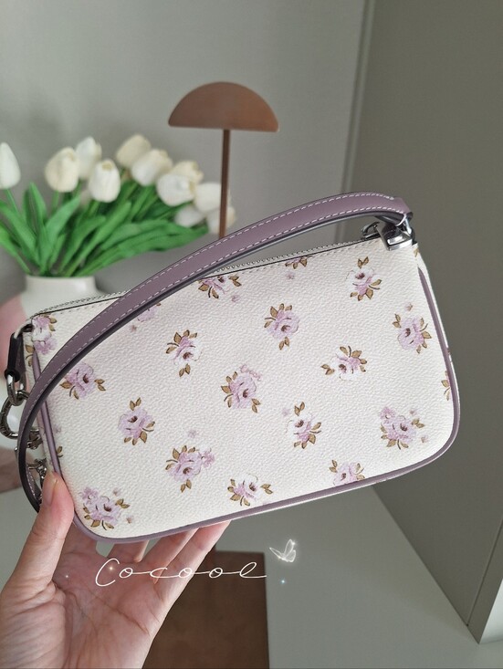 NWT COACH Nolita 19 Signature Canvas Floral Print Wristlet plus extended chain main image 7